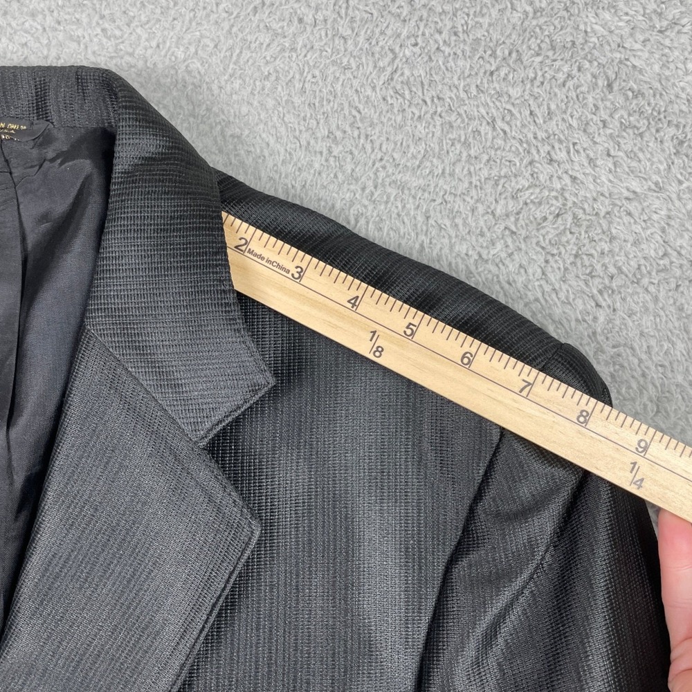 VTG Pagano West Western Suit Mens Black Textured 2PC Blazer 42R Trousers 34 - Picture 13 of 16